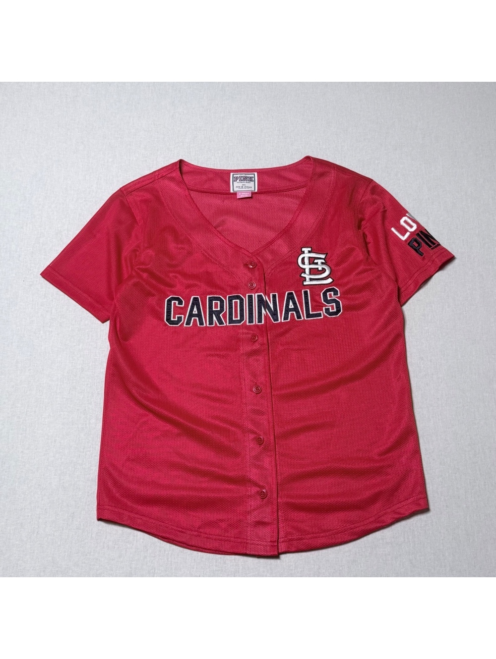 PINK Victoria's Secret St. Louis Cardinalsā Red Women's Baseball Jersey XS